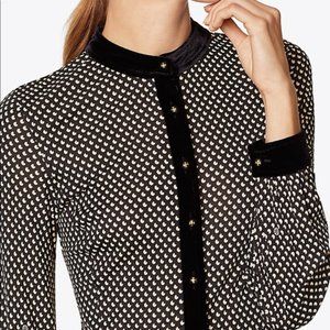 NWT Tory Burch Anja "Black Jazz Dot" Dress S